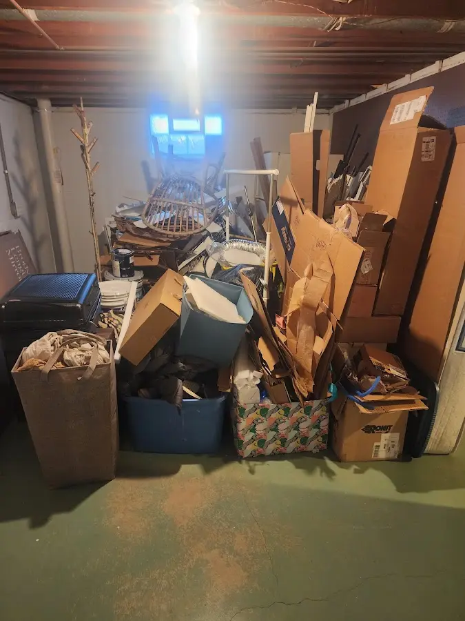 Roll-off dumpster container at job site for Roll Off Dumpster Rental in Darby